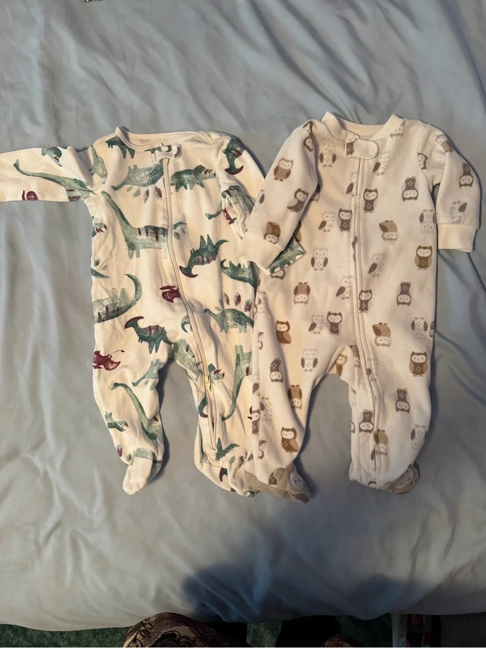 Carter's Baby Footed One-Piece Pajamas - Teal, Aqua, Cream, Light Blue